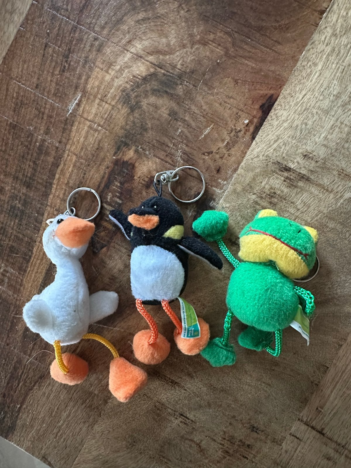 Leuke sleutelhangers: gans, pinguïn en kikker, Ophalen of Verzenden, Zo goed als nieuw, Dier of Natuur