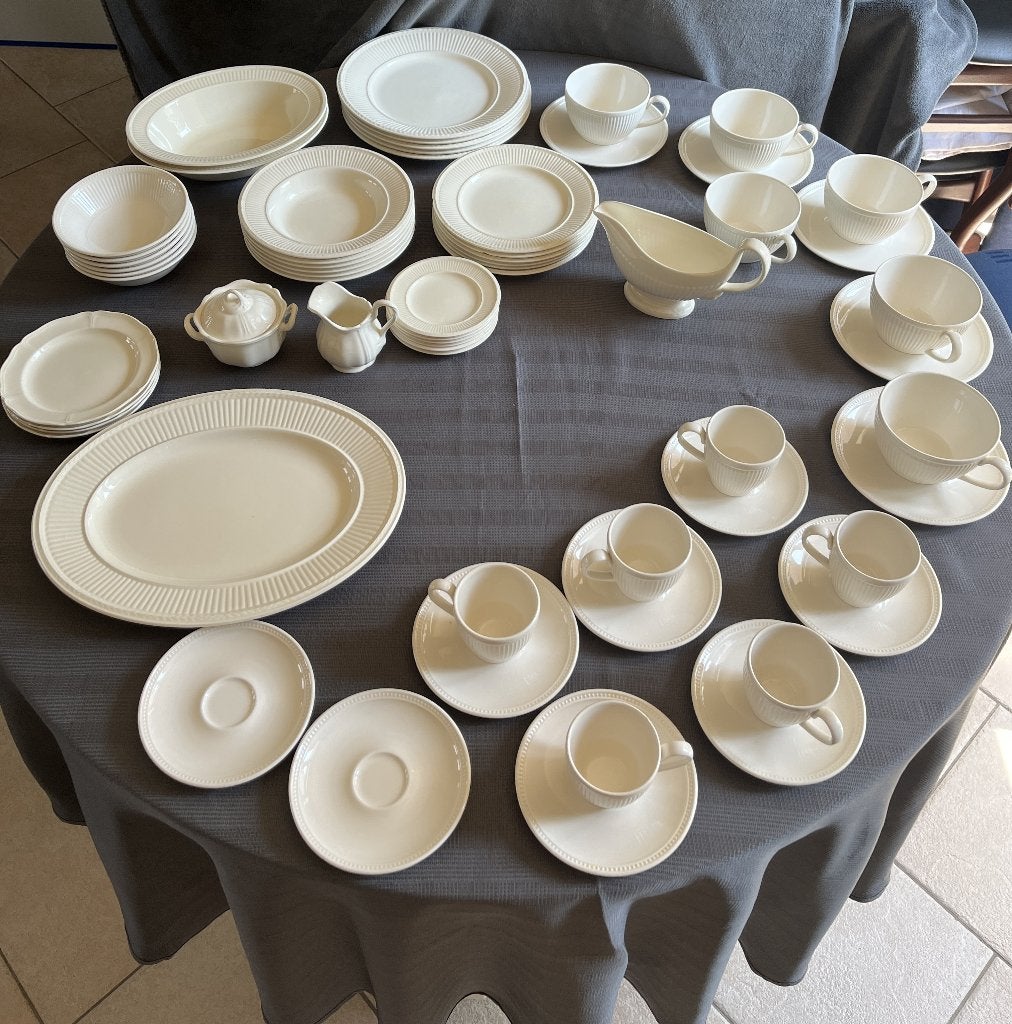 Partij wedgwood servies Queens wave , Shape , Edme 63 stuks, Ophalen, Gebruikt, Overige typen, Wedgwood