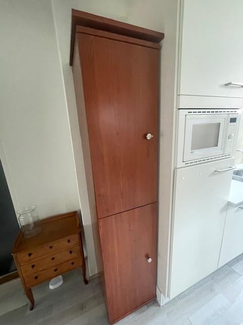 keukenkast hoog, Ophalen, Minder dan 50 cm, 200 cm of meer, Kersenhout