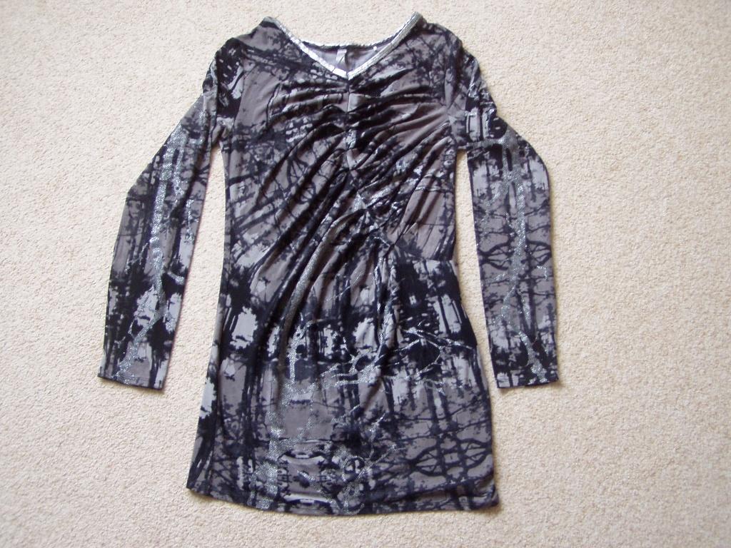 Zwart/grijze tuniek POOOLS, Maat 38/40 (M), Zwart, Ophalen of Verzenden, Zo goed als nieuw