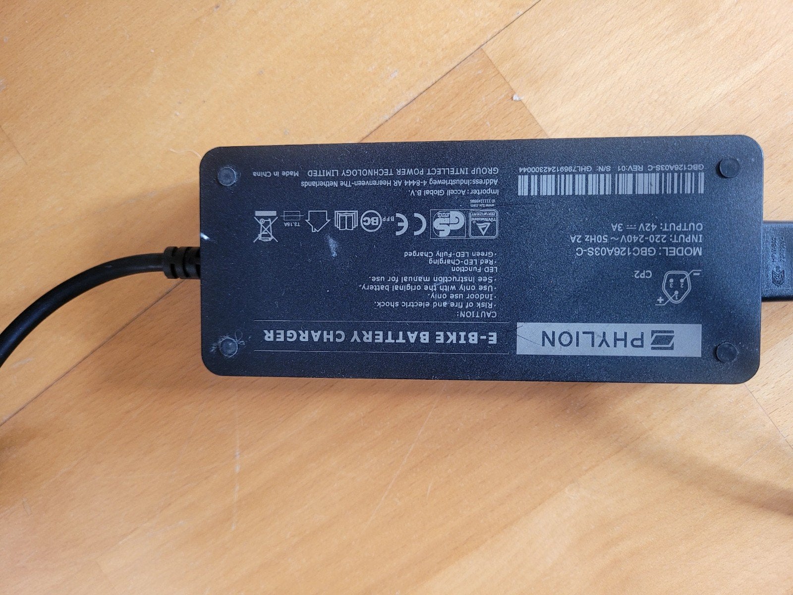 Phylion E-bike accu Batavus 400Wh met oplader, Gebruikt