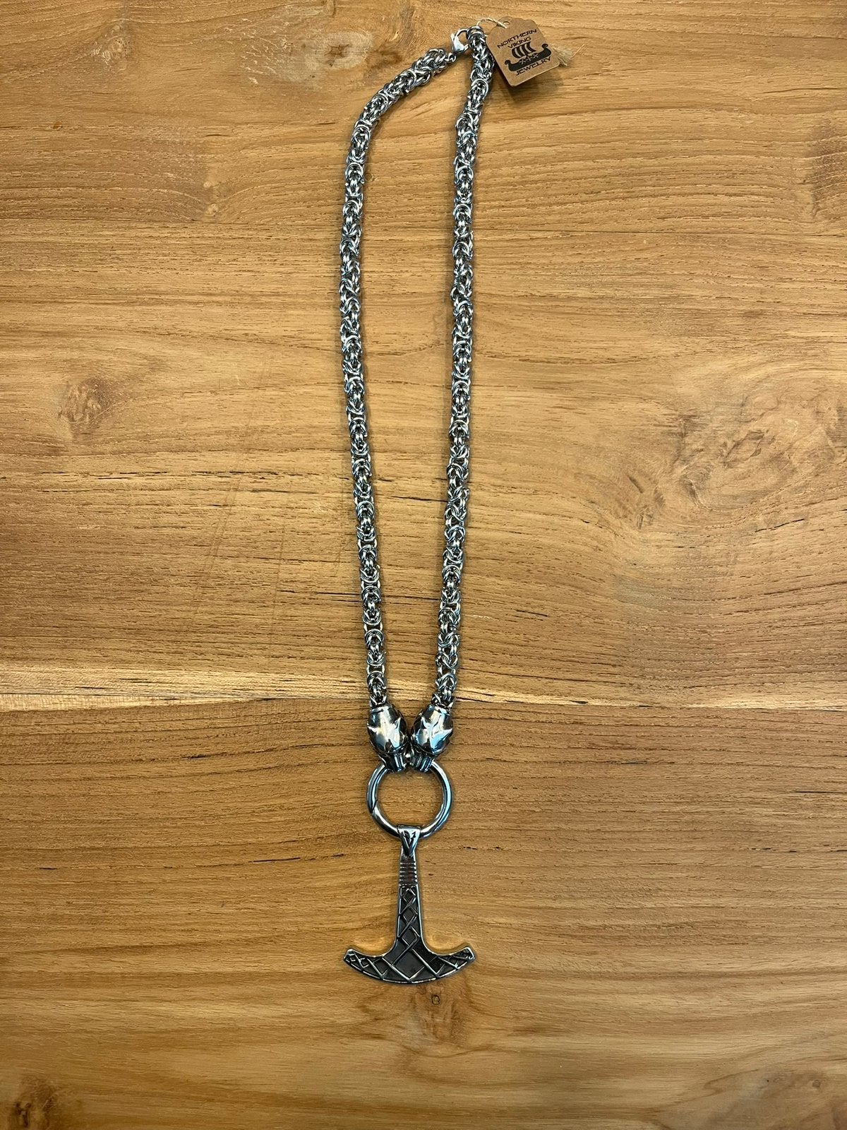 Ketting sieraad Viking thor hammer, Ophalen of Verzenden, Nieuw, Zilver, Overige materialen