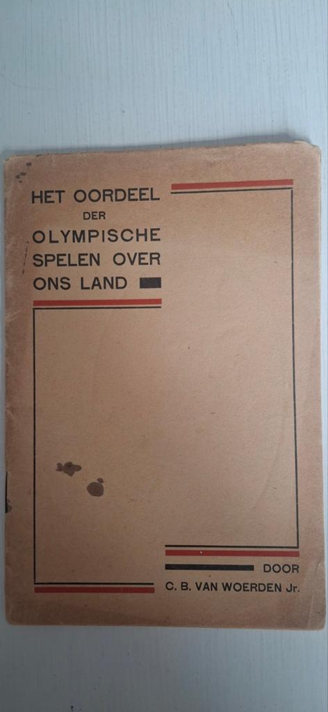 Het Oordeel der Olympische Spelen over Ons Land Van Woerden, Ophalen of Verzenden, C. B. van Woerden Jr.