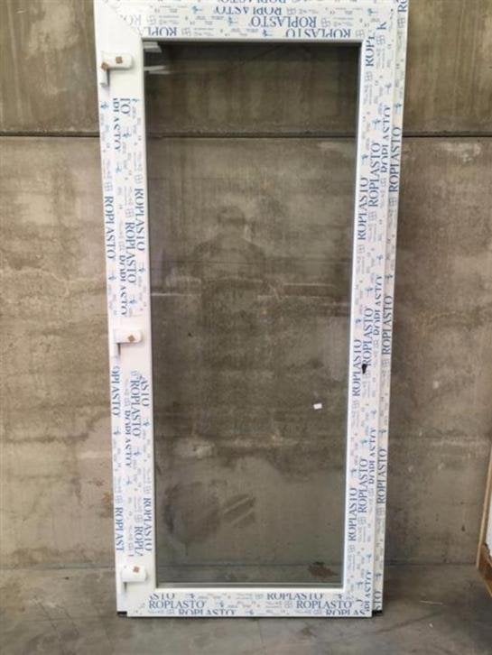 Kunststof buitendeur 98 x 215 volledig glas, Niet ingevuld, 80 tot 100 cm, Niet ingevuld, Nieuw