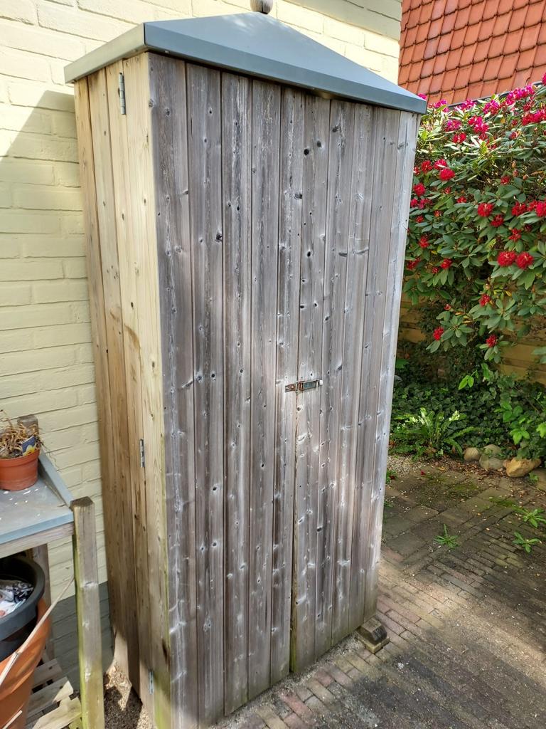 Houten Tuinkast / Berging voor Containers of Fietsen, Tuin en Terras, Bergingen en Tuinkasten, Ophalen, Gebruikt, Hout, Overige typen