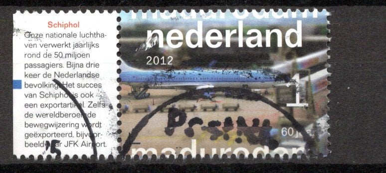 gestempelde zegel. Jaar 2012: Madurodam met tab, Ophalen of Verzenden, Na 1940, Gestempeld