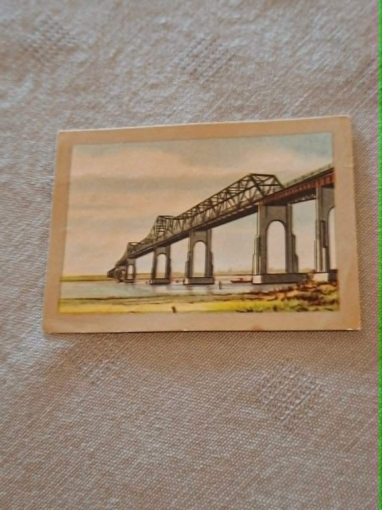Vintage Chocoladeprentje: Outerbrug (VS) - Jacques Chocolade, Verzamelen, 1960 tot 1980, Gebruikt, Verzenden, Gebouw