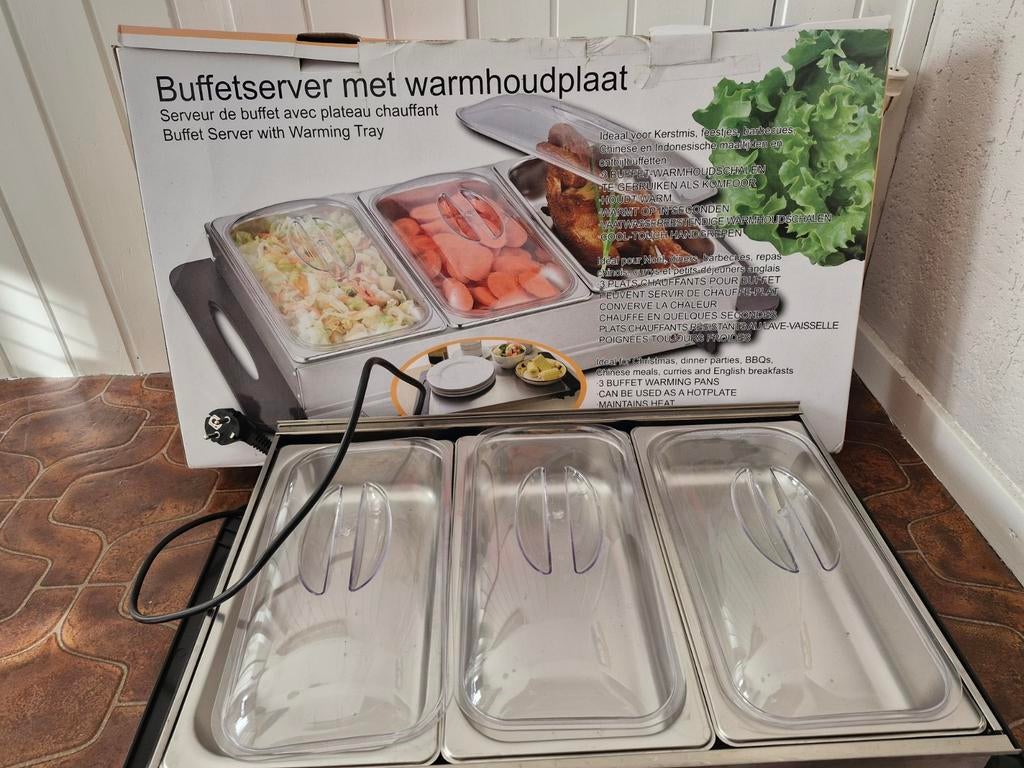 Warmhoudplaat buffetserver, Ophalen, Zo goed als nieuw, Minder dan 60 cm, Minder dan 85 cm