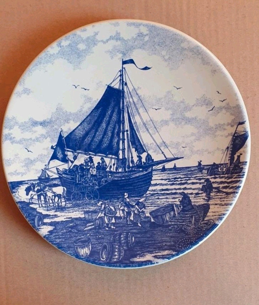 Delfts blauw wandbord doorsnee 23cm, Ophalen of Verzenden