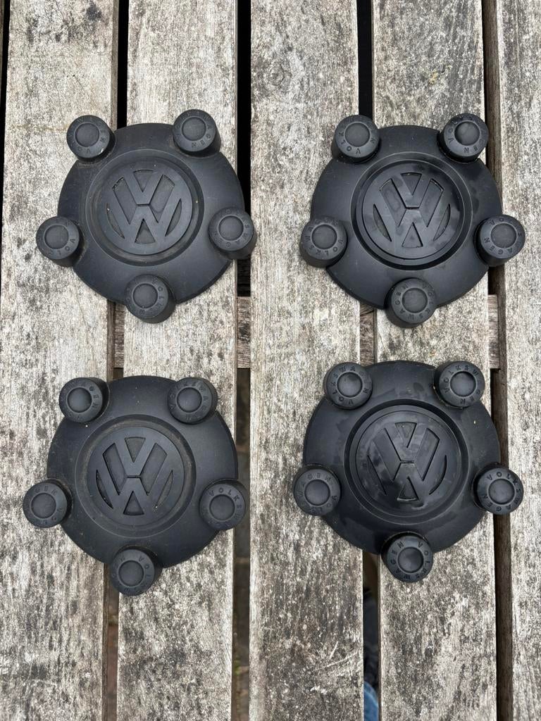 Zwart kunststof naafdop voor stalenvelg VW, Auto diversen, Wieldoppen, Ophalen, Zo goed als nieuw