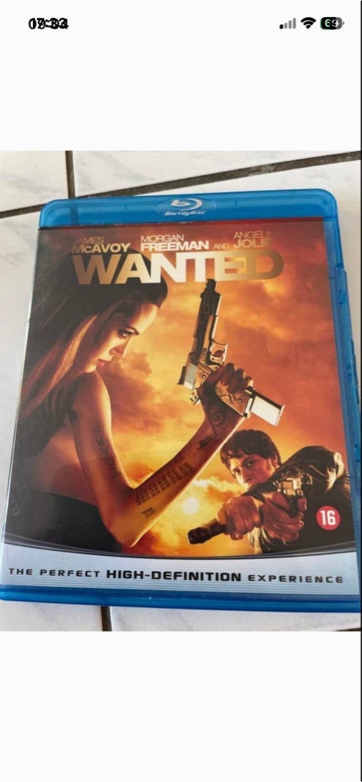 Wanted Blu-ray - Actie Thriller met Angelina Jolie, Gebruikt, Vanaf 16 jaar, Film, Actie