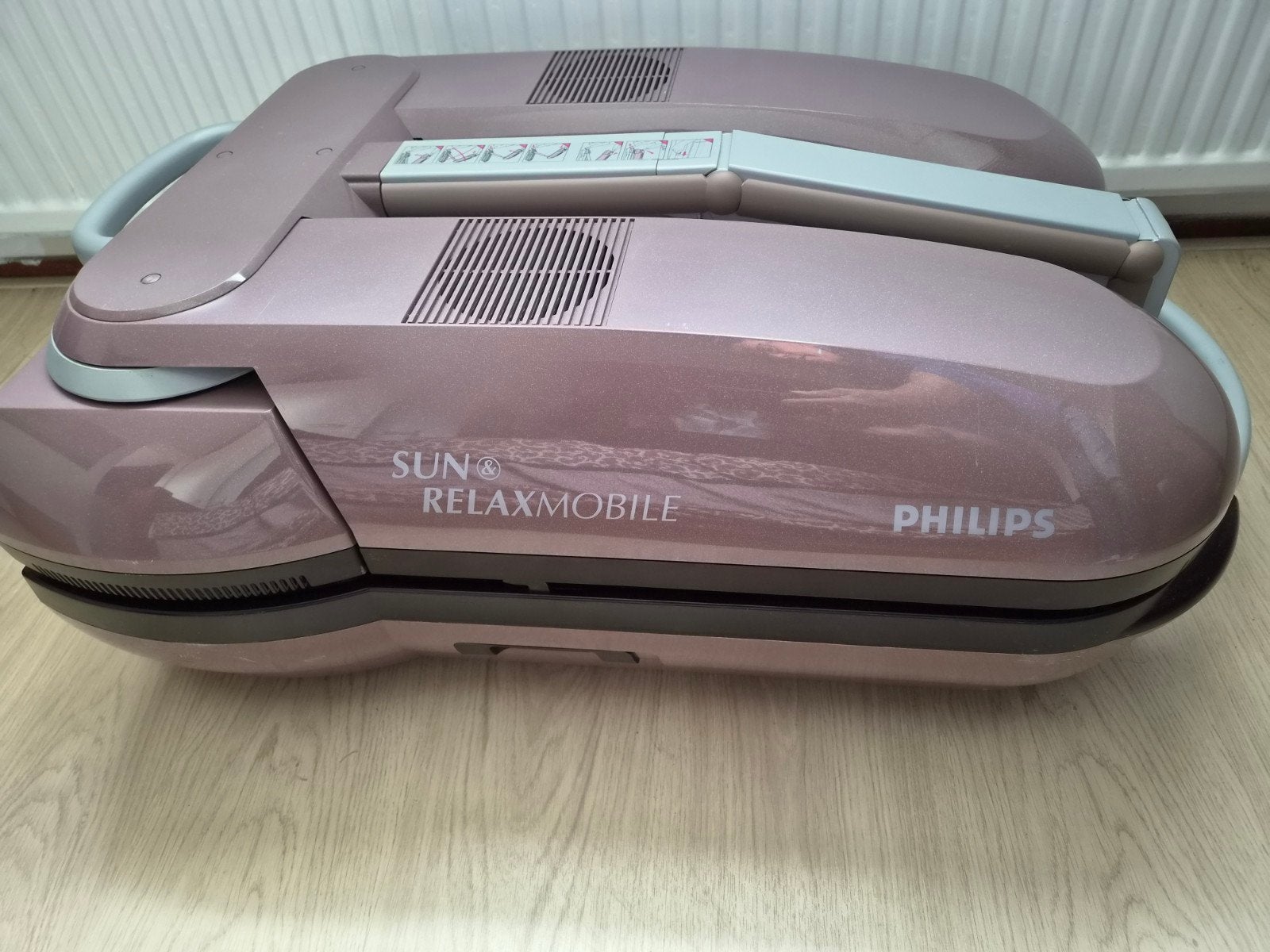 Philips HB975 Sun & Relaxmobile Zonnebank, Witgoed en Apparatuur, Ophalen, Zo goed als nieuw, Zonnebank dubbelzijdig, 15 lampen of meer