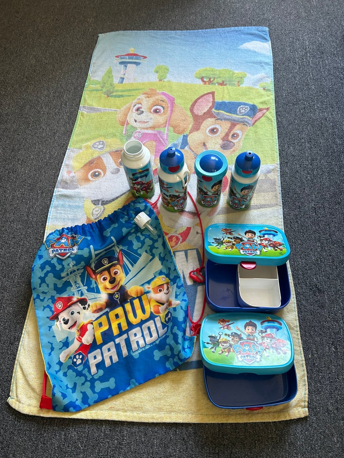 Paw patrol set mepal + gymtas en badhanddoek, Ophalen of Verzenden