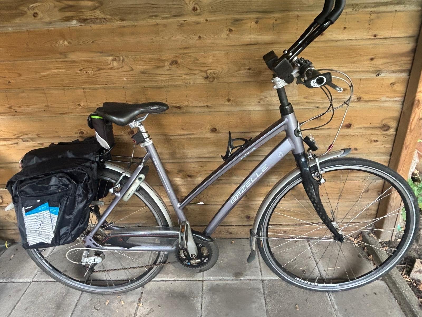 Gazelle Ultimate Xtra Damesfiets - Grijs, 28 inch, Ophalen, 28 inch, 53 tot 56 cm, Zo goed als nieuw
