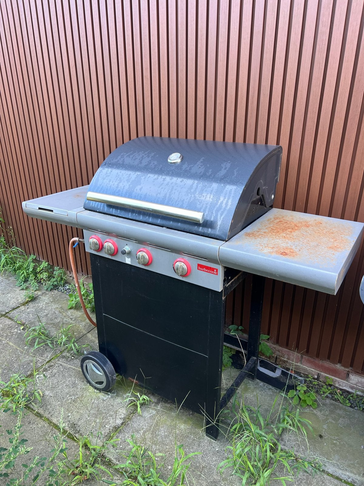 Gebruikte Barbecook gasbarbecue met zijbrander, Tuin en Terras, Ophalen of Verzenden, Gebruikt