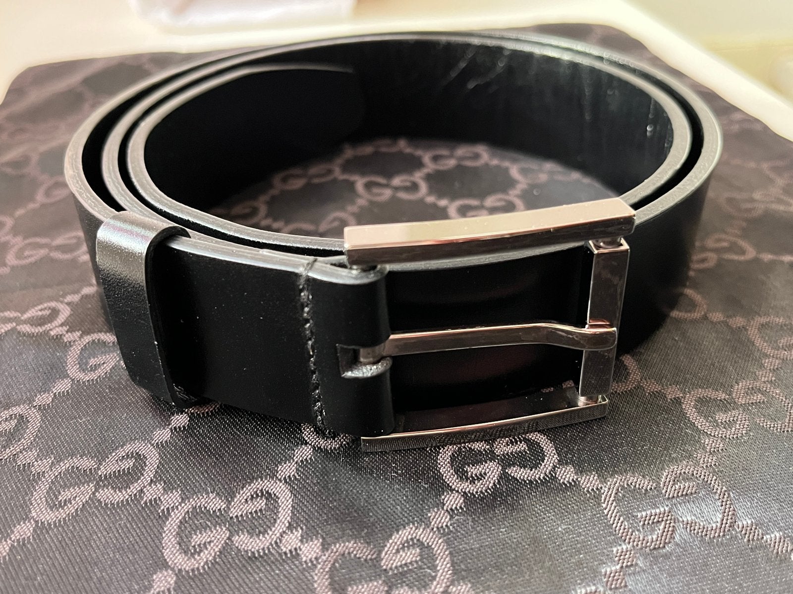 Gucci. Leren heren riem. Origineel., Kleding | Heren, Riemen en Ceinturen, Ophalen of Verzenden, Zo goed als nieuw, Zwart