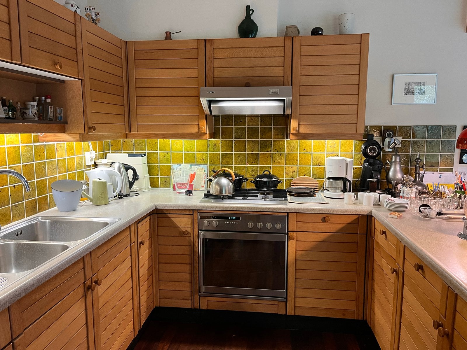 Vintage Bruynzeel Keuken uit 1978 - In zeer goede staat!, Ophalen, Bruin, Hoekkeuken, Zo goed als nieuw