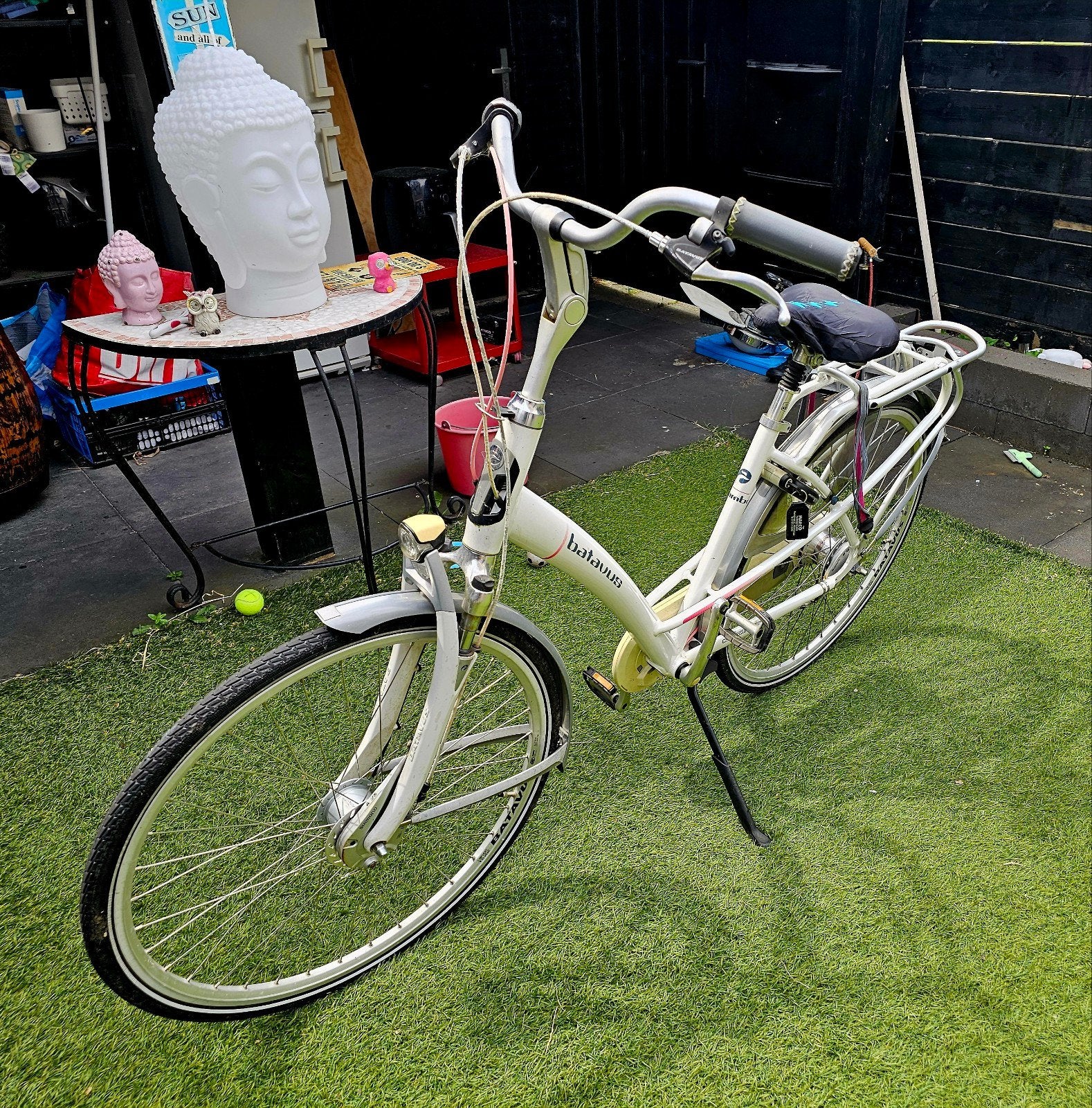 Batavus damesfiets met lage instap, Ophalen, Velgrem, Batavus, 53 tot 56 cm