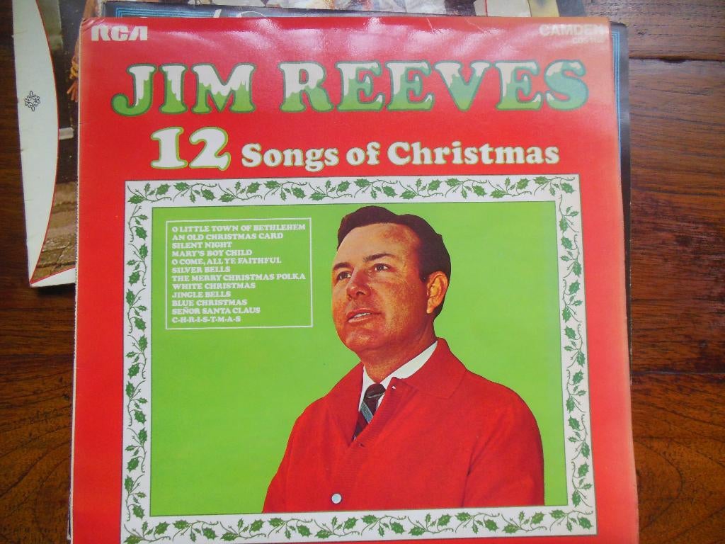 kerst lp jim reeves 12 songs of christmas vinyl record album, Ophalen of Verzenden, Gebruikt