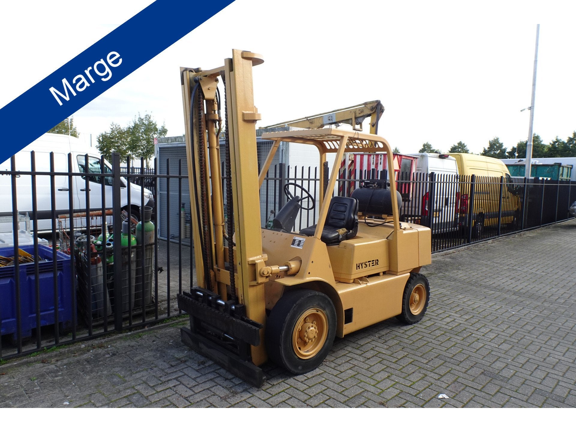 Hyster h 80 e vork heftruck met lange vaste lepels, LPG, Info@wvbedrijfswagens.nl, WV Bedrijfswagens Hoogeveen, Heftruck