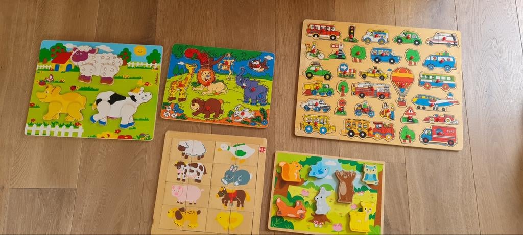 Leuke houten puzzels voor kinderen, 2 tot 4 jaar, Gebruikt, Ophalen of Verzenden, Van hout