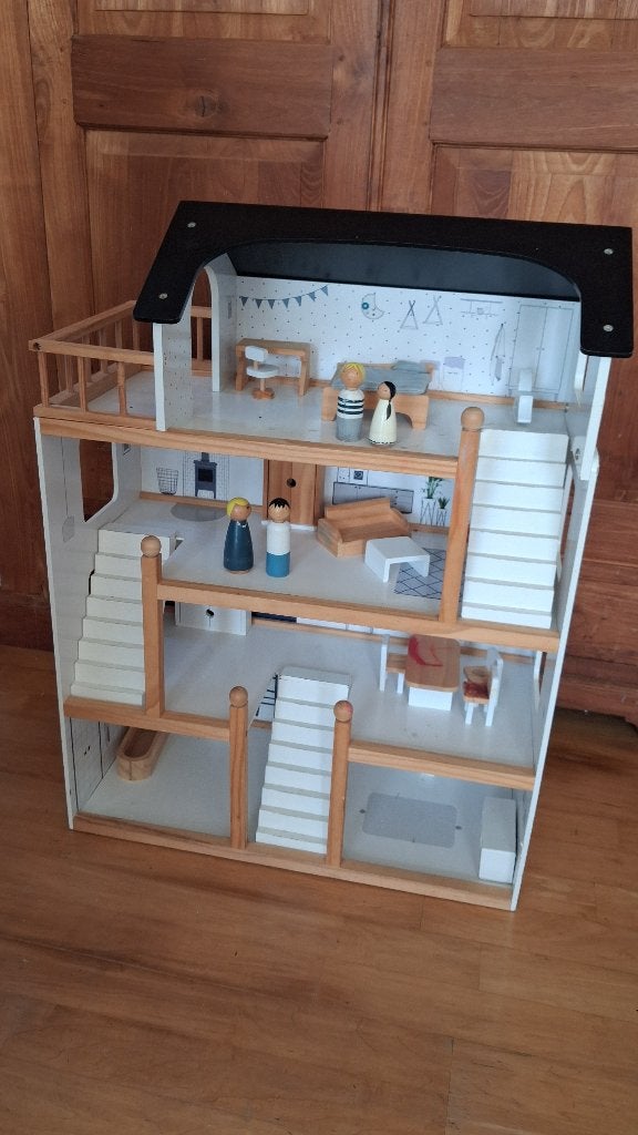 Le petit Amelie houten poppenhuis XL, Kinderen en Baby's, Ophalen of Verzenden, Gebruikt, Poppenhuis
