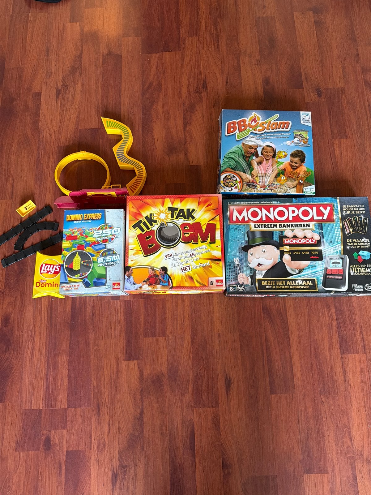 Leuk Kinder Spellenpakket: Monopoly, Tik Tak Boem, BBQ Slam, Drie of vier spelers, Ophalen, Gebruikt