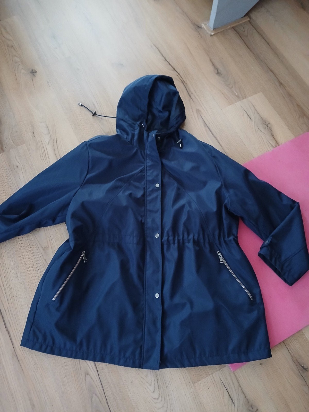 Donkerblauwe jas Laura Torelli plus maat 54, Blauw, Maat 46/48 (XL) of groter, Ophalen of Verzenden, Onbekend