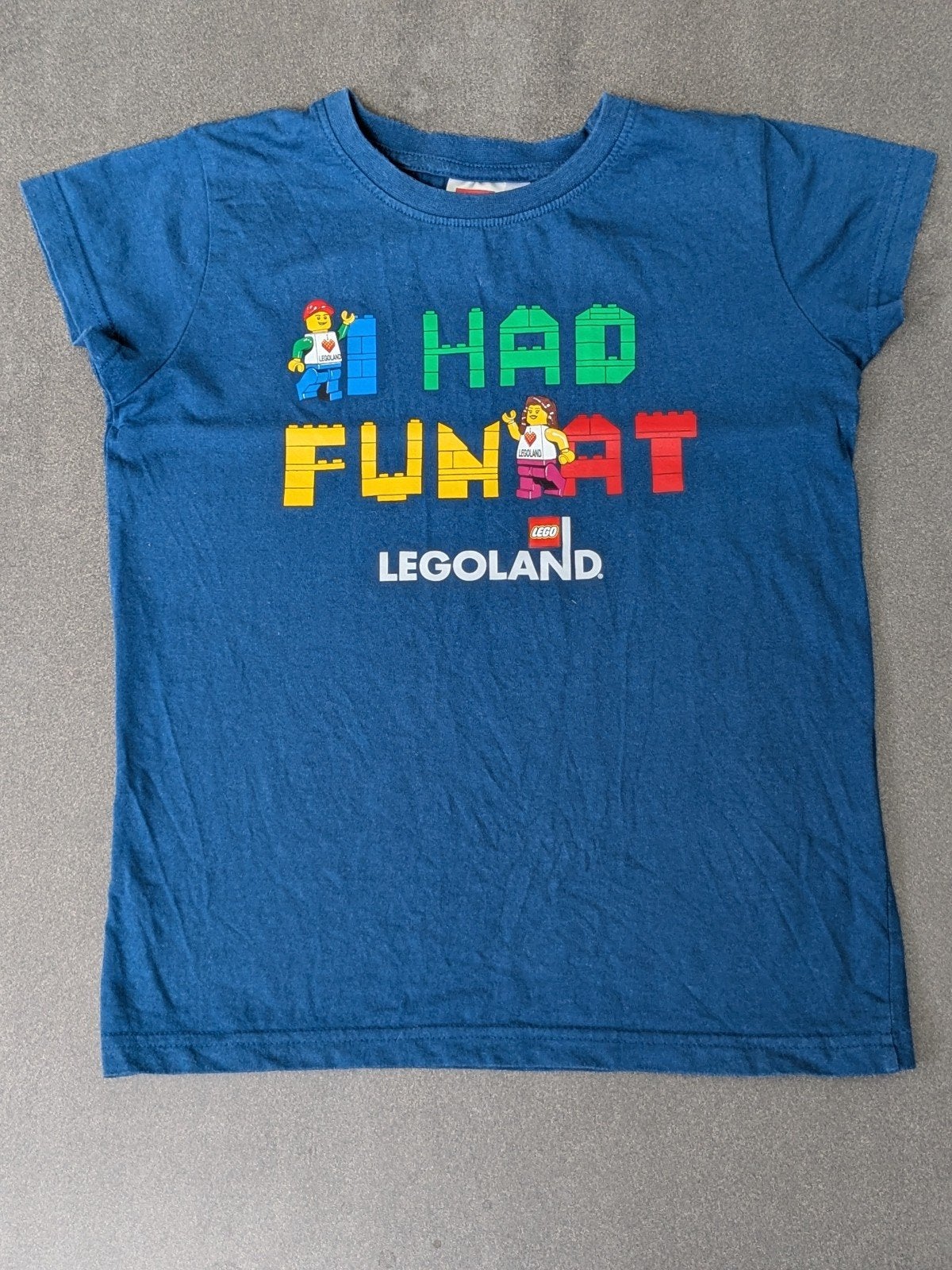 T-shirt Lego maat 140 blauw shirt I had fun at Legoland net, Lego, Gebruikt, Jongen of Meisje, Ophalen of Verzenden