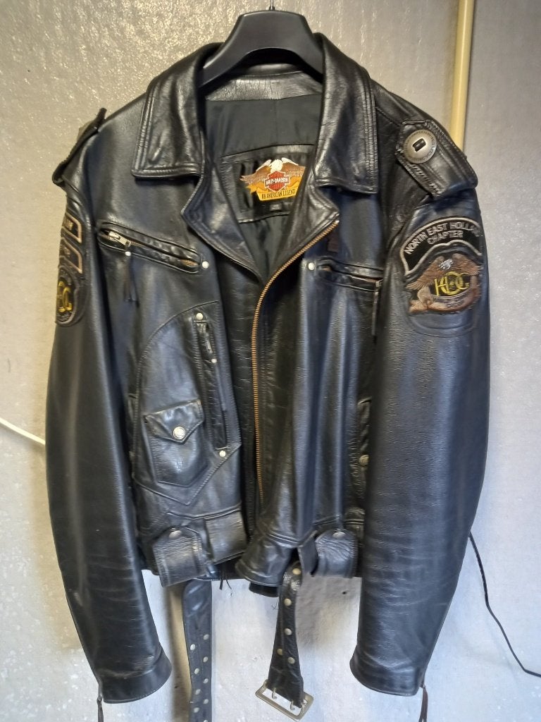 harley davidson motorjack zwart, Ophalen, Harley-Davidson, Heren, Jas | leer