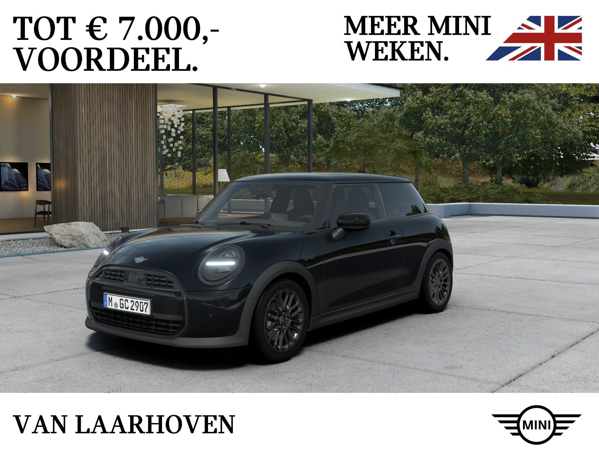 MINI Hatchback Cooper C Automaat / Blackyard / Blackyard / 1, Auto's, Dealer onderhouden, Stof, Zwart, 156 pk