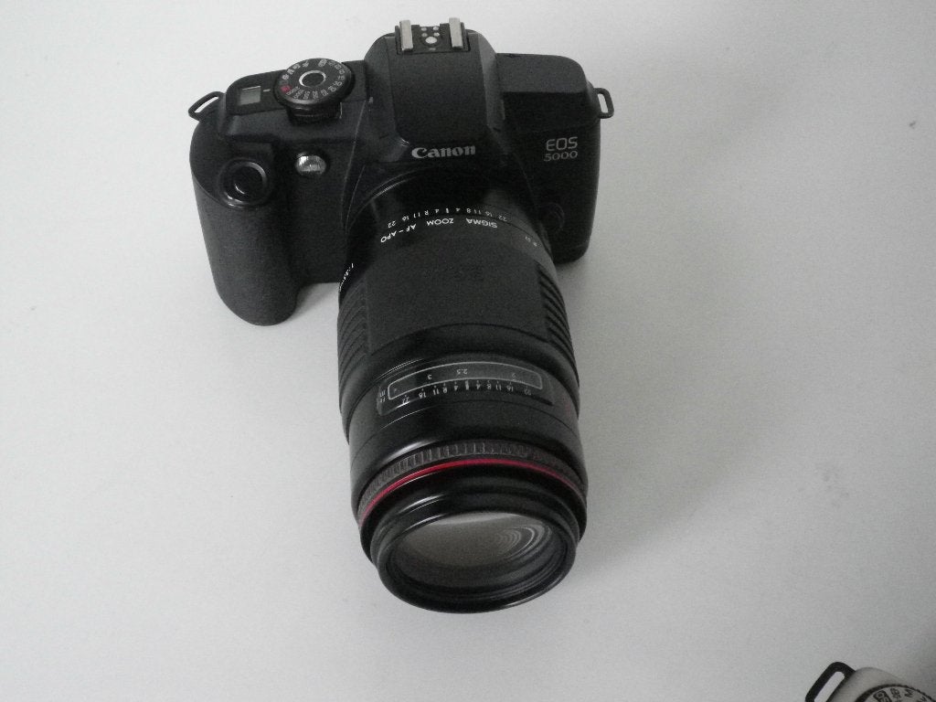 canon eos 5000 met zelzame sigma apo 70-210, Ophalen of Verzenden, Gebruikt, Spiegelreflex, Canon