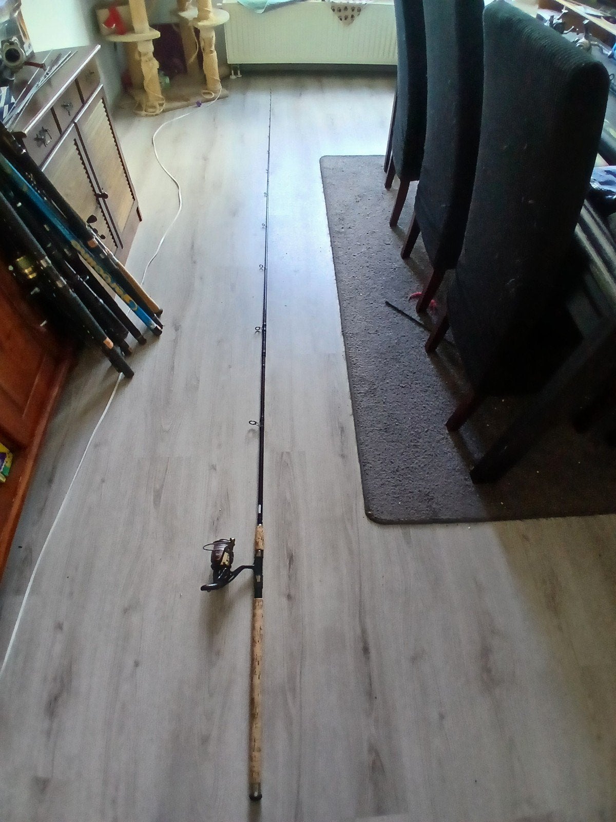 F4E Dimension Feeder  werphengel met Cresta Sniper6000 molen, Ophalen, Gebruikt, Complete hengel