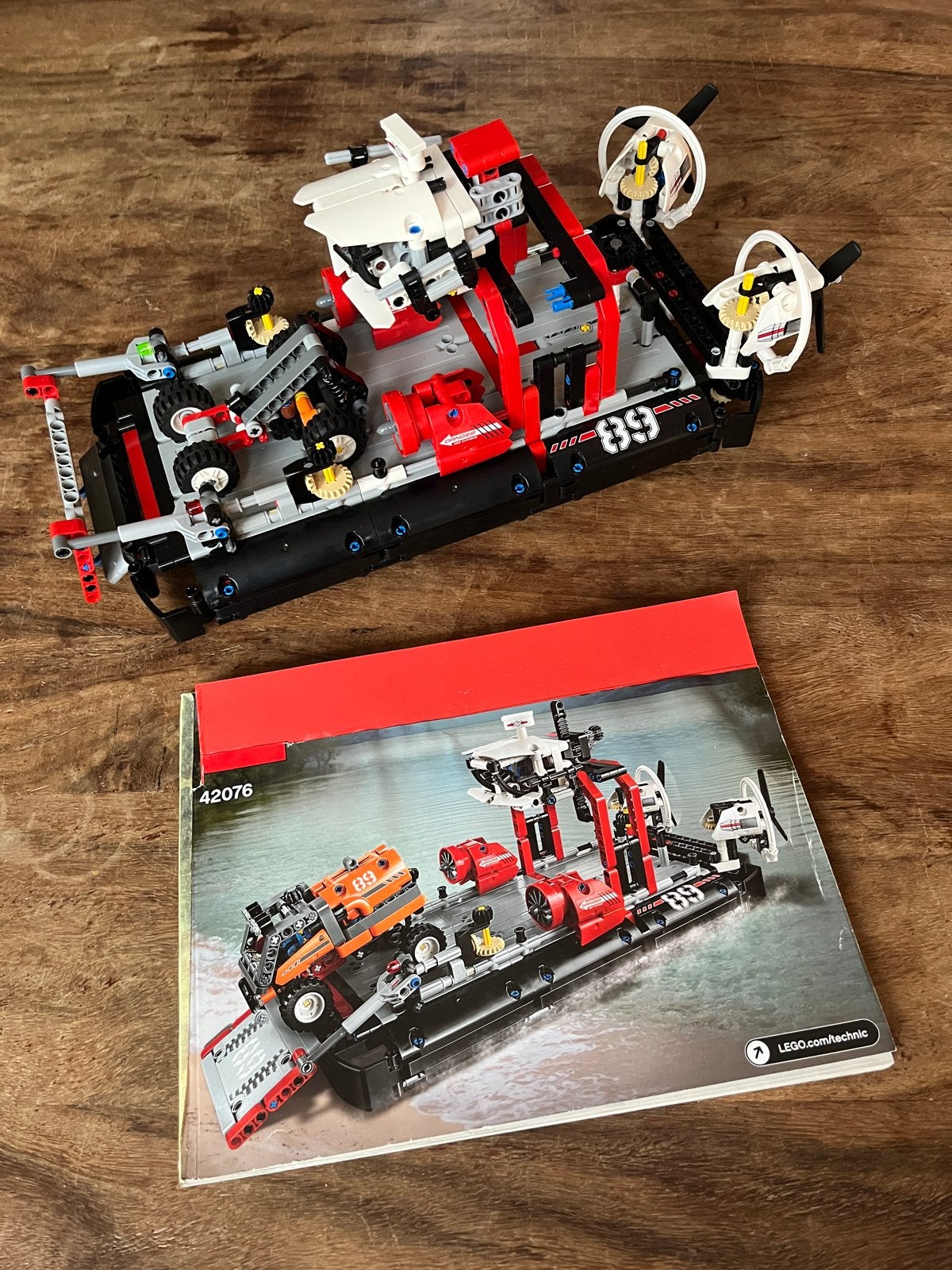 Lego Technic 42076 Hovercraft zonder doos, Gebruikt, Lego, Ophalen of Verzenden, Complete set