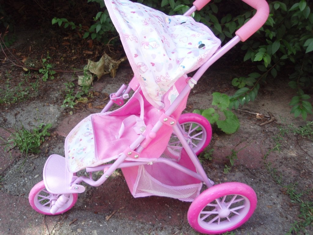 Driewiels roze Poppenwagen, Ophalen, Nieuw, Overige typen