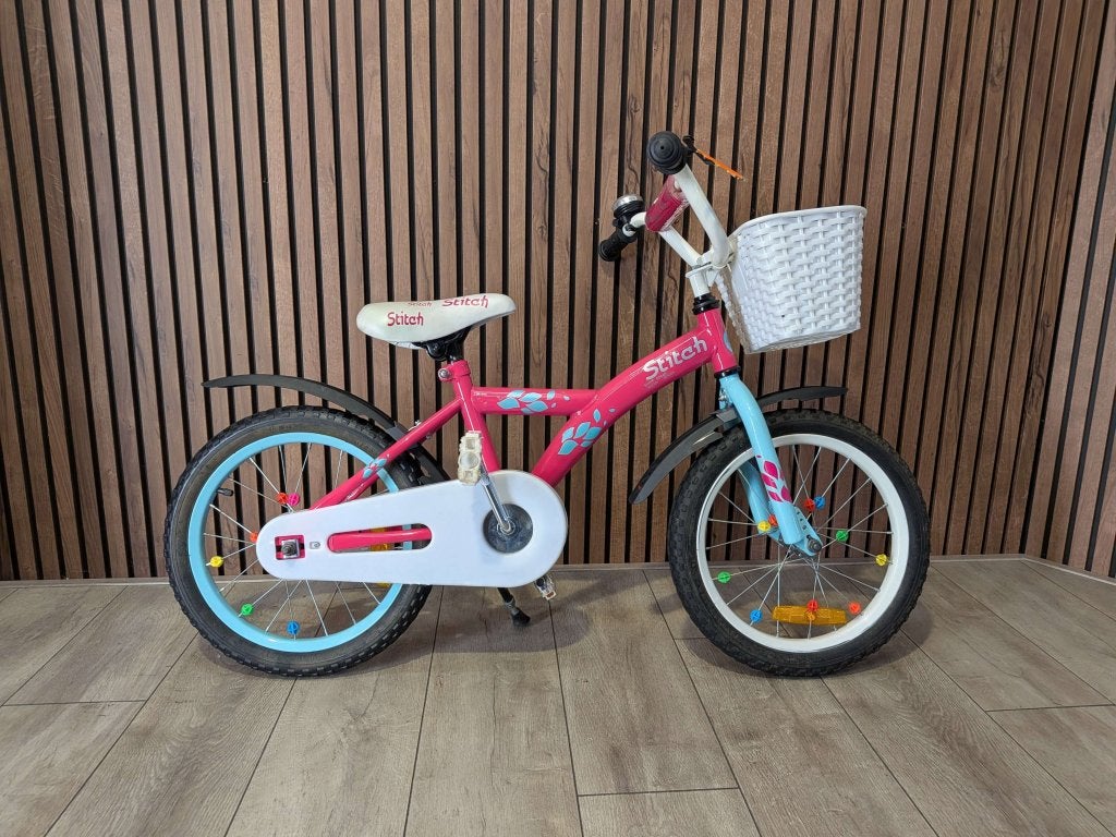 Stitch 16 inch meisjesfiets, Terugtraprem, Niet ingevuld, 16 inch, Niet ingevuld