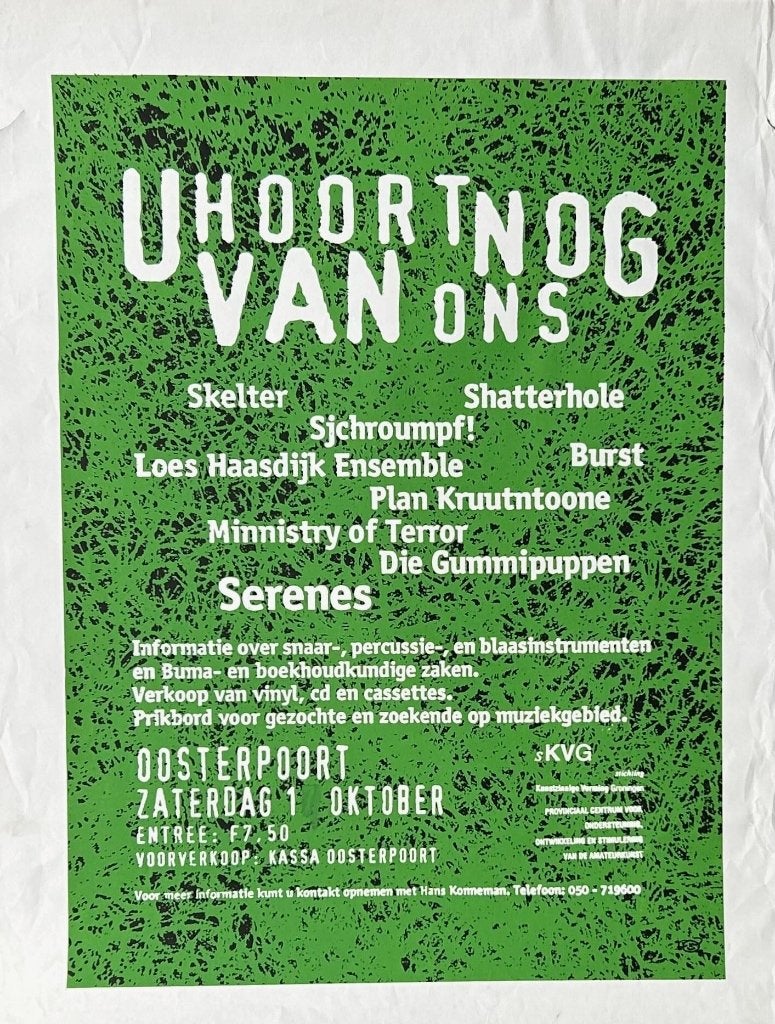 Festival Poster skelter, shatterhole, burst, sjchroumpf 1994, Gebruikt, Verzenden, Onbekend, Onbekend