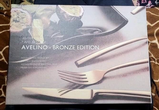 Echtwerk Avelino Bronze Edition 30-delig bestekset nieuw, Nieuw, Ophalen of Verzenden, Rvs of Chroom, Vaatwasserbestendig