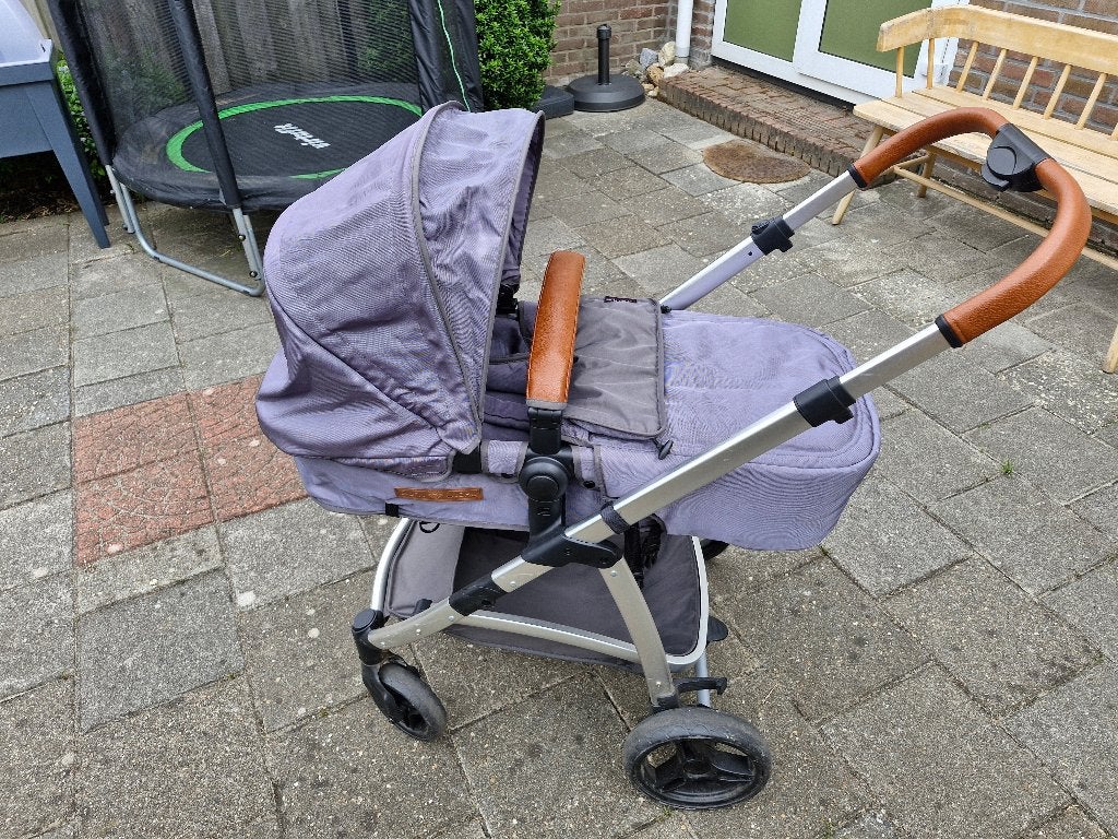 Solide buggy en kinderwagen, grijs, Gebruikt, Combiwagen, Verstelbare duwstang, Ophalen