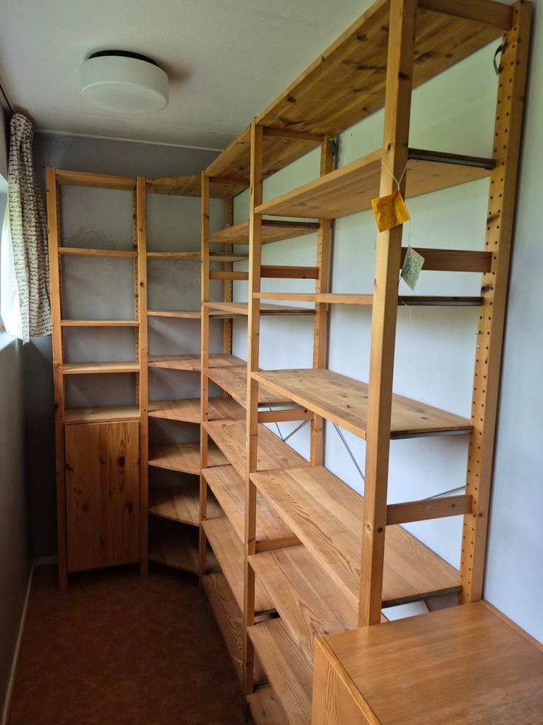 Lundia / Ivar stijl grenen boekenkasten, 200 cm of meer, Landelijk, Scandinavisch, Modulair, Ophalen of Verzenden, 200 cm of meer