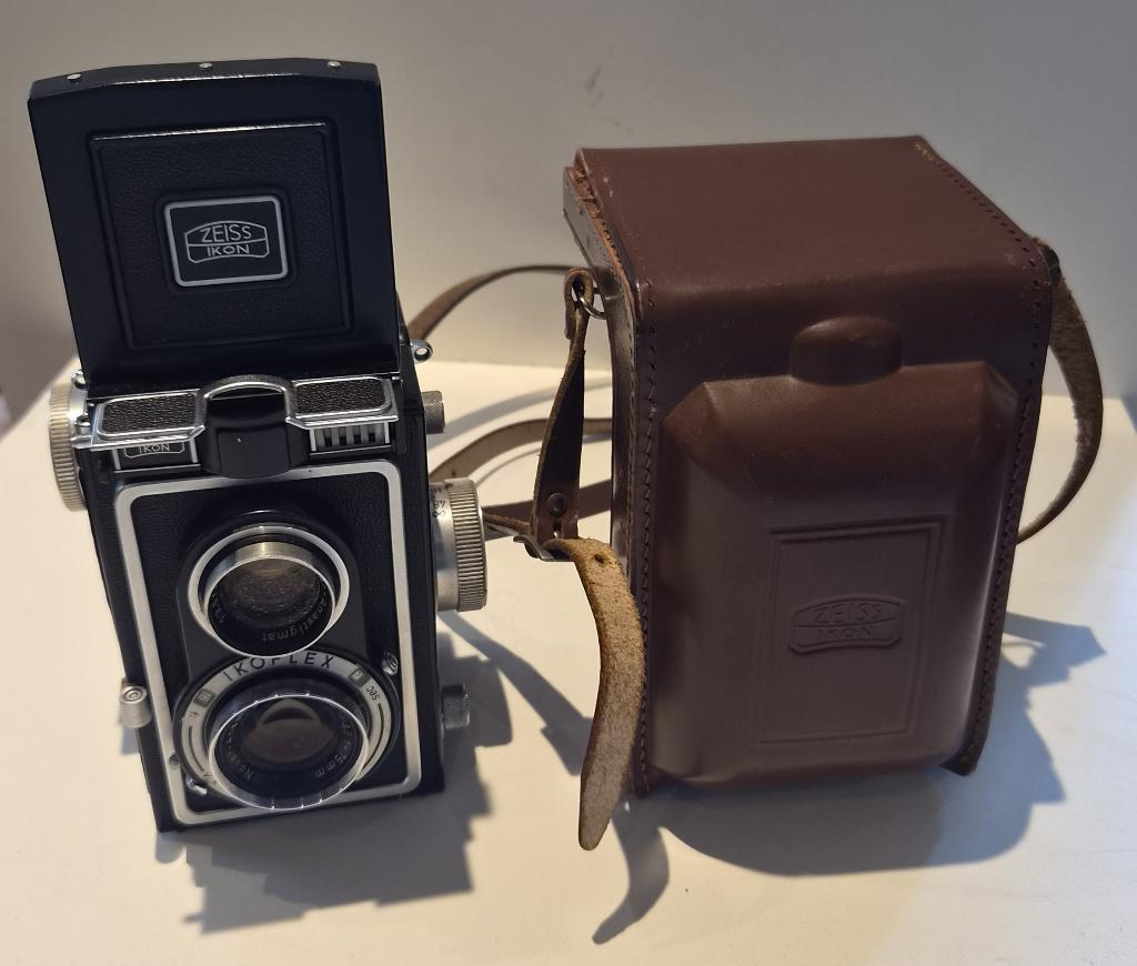 Zeiss Ikon Ikoflex TLR camera + originele leren tas–vintage, Ophalen, Gebruikt, Spiegelreflex, Overige Merken