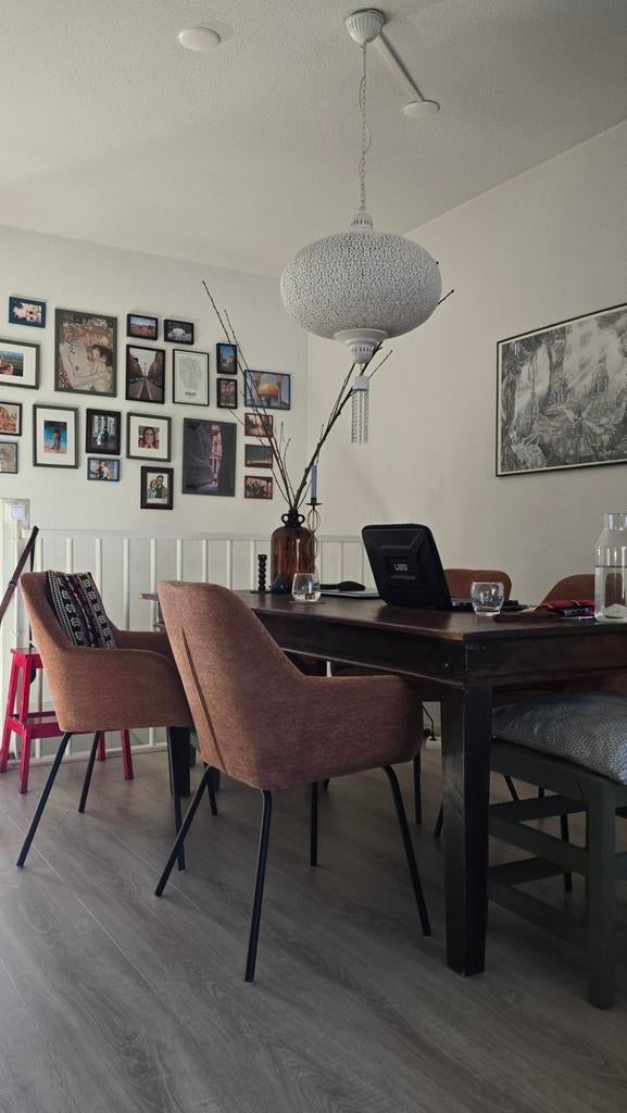 Eetkamerstoelen Terracotta Woood Vos Cinnamon, Huis en Inrichting, Ophalen, Nieuw, Rond, 50 tot 100 cm