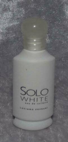 Volle parfum mini - Solo white, soprani, Ophalen of Verzenden, Zo goed als nieuw, Miniatuur, Gevuld