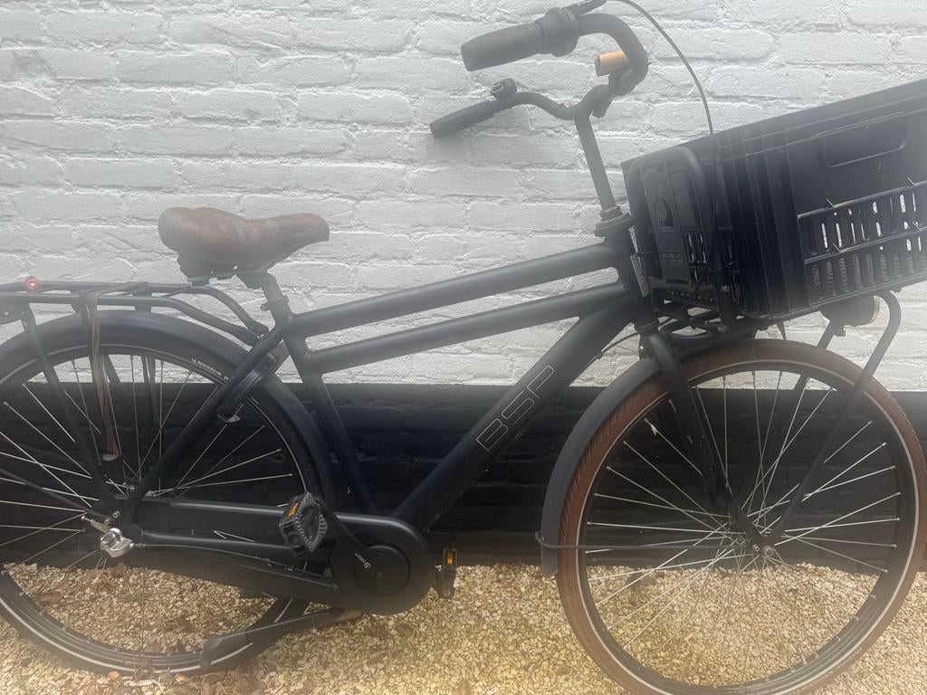 BSP Transportfiets Zwart, Fietsen en Brommers, Gebruikt, Versnellingen, 53 tot 57 cm, Ophalen