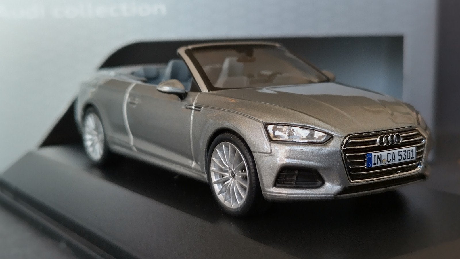 Audi A5 Cabrio Florett Silver 1:43 Spark Pol, Overige merken, Auto, Verzenden, .