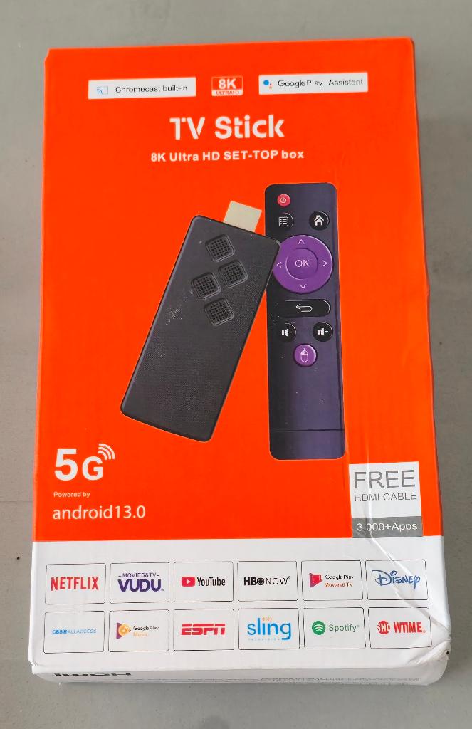 8K TV Stick chromecast Ultra HD SET-TOP box NIEUW, Ophalen, Nieuw, HDMI, Minder dan 500 GB
