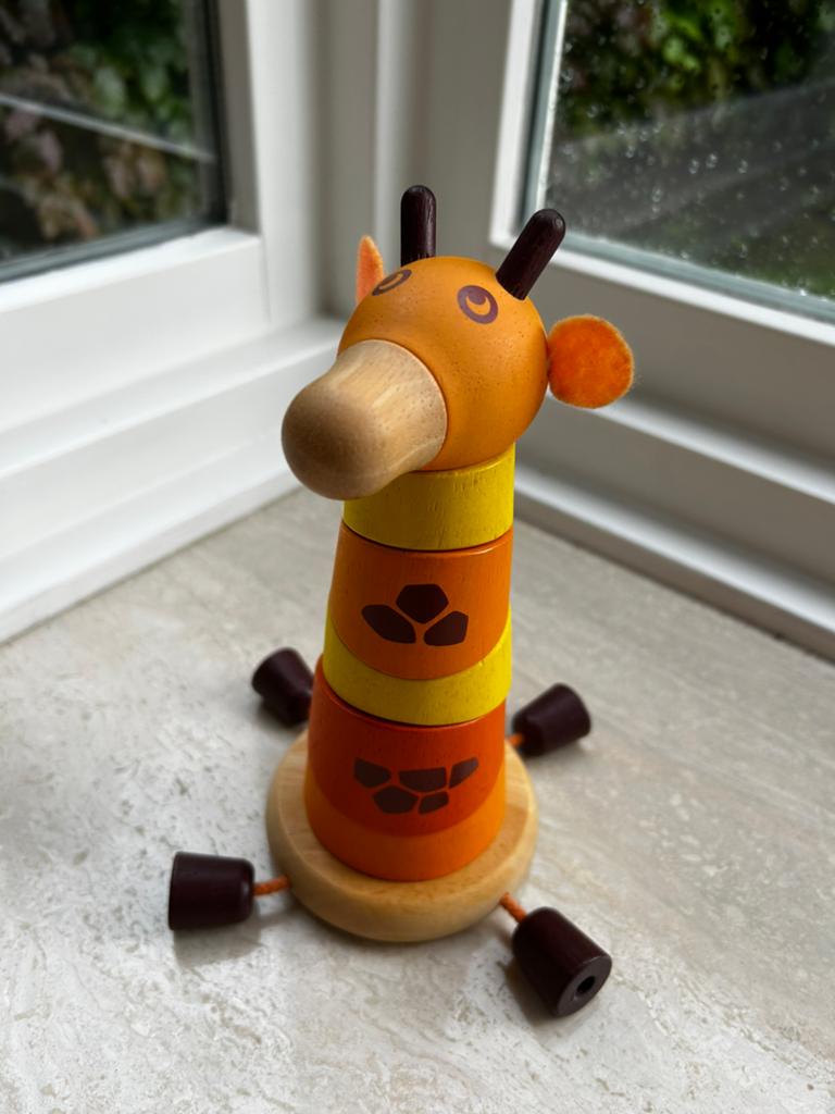 Djeco houten puzzel giraffe ZGAN!!, Ophalen of Verzenden, Zo goed als nieuw, Overige typen