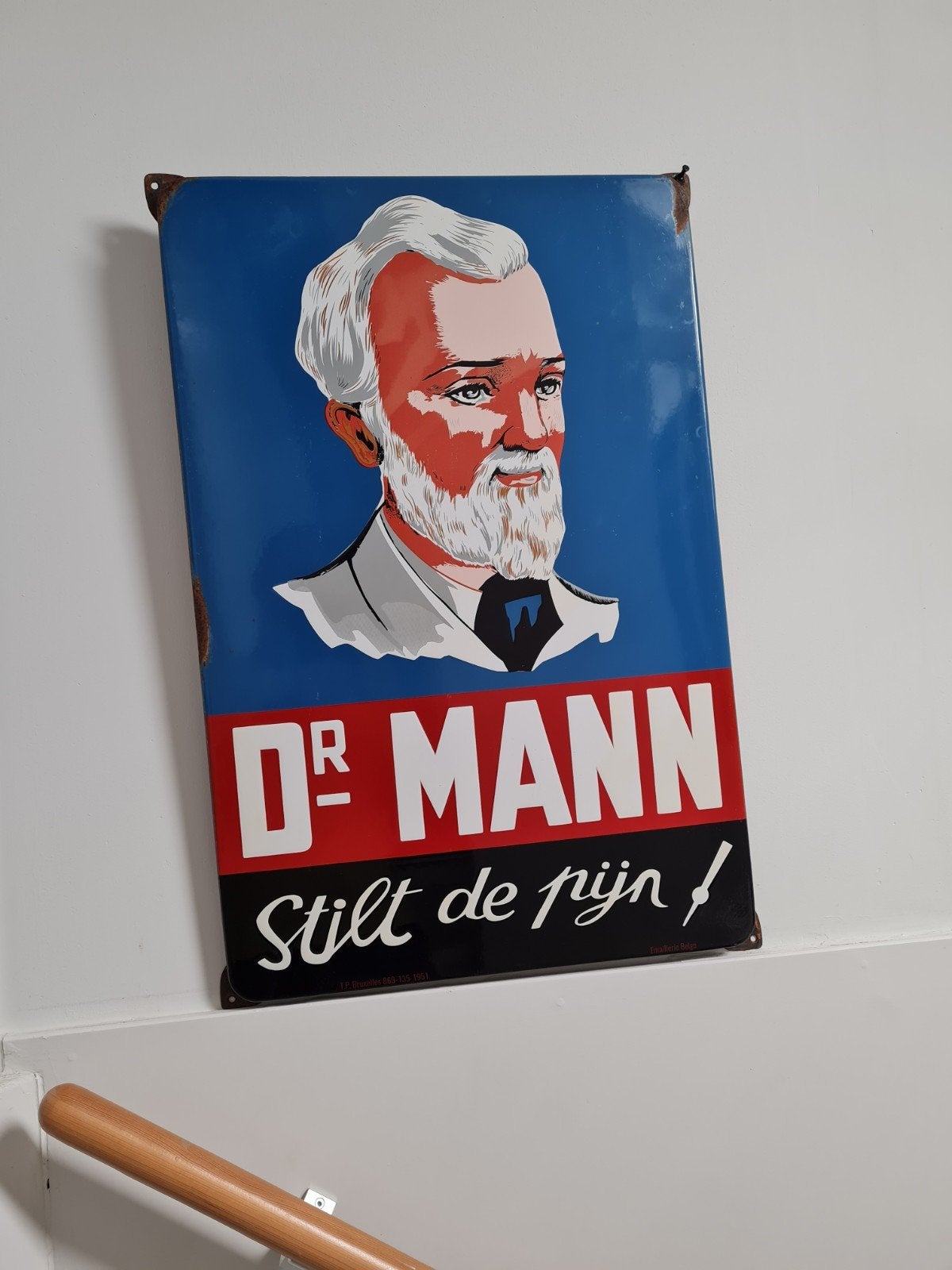 emaille bord Dr Mann, Ophalen of Verzenden