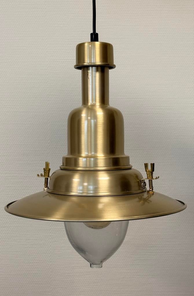 Industriële Hanglamp Goud/Messing Look - Eyecatcher, Ophalen, Zo goed als nieuw, Metaal