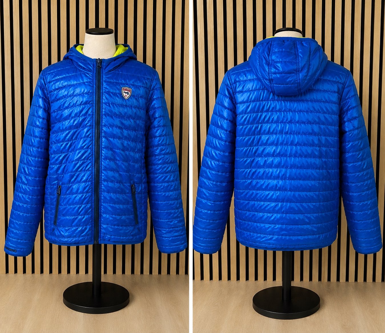 Vingino Jas S 176 Reversible Neon Groen Blauw Herfst, Ophalen of Verzenden, Zo goed als nieuw, Jongen, Jas